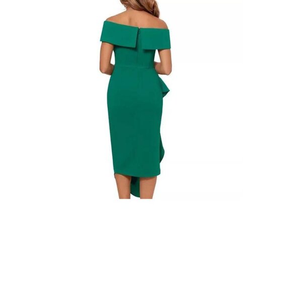 Betsy & Adam Off-the-Shoulder Midi Dress - Petite 12 - Picture 2 of 12